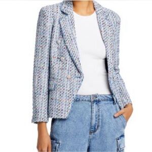 Generation Love Women's Blue/Pink Tweed Jacket